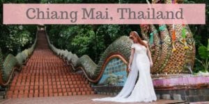 Tegan Marshall Wandering Wedding Dress Chiang Mai Thailand Main Image At Temple